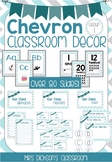 Chevron and Bunting Classroom Decor Pack