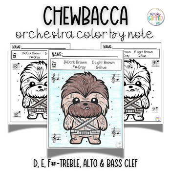 Chewbacca Orchestra Color by Note Print   Go Worksheets by Simply Gamified
