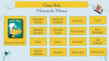 Preview of Chez Bob by Bob Shea Choice Board in Google Slides M24