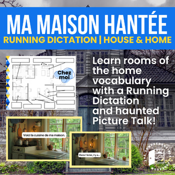 Preview of Chez moi | House and home vocabulary Running Dictation in French