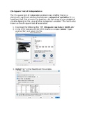 Chi-square SPSS student instructions, screenshots, and questions.