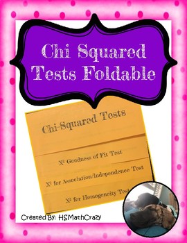 Preview of Chi-squared Tests Foldable