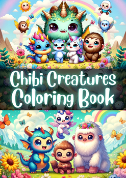 Preview of Chibi Creatures Coloring Book