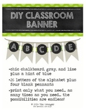 Chic Chalkboard & Gray & Lime Banner
