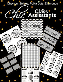 Preview of Chic Classroom Assistants/ Class Jobs