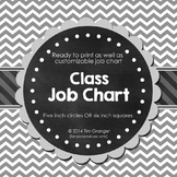 Chic Classroom Jobs Chart in Circles or Squares