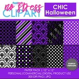 Chic Halloween Purple Digital Papers