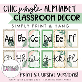 Chic Jungle Classroom Decor - Alphabet Posters