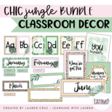 Chic Jungle Classroom Decor BUNDLE