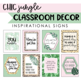 Chic Jungle Classroom Decor - Inspirational Posters