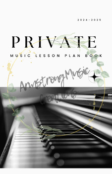 Preview of Chic Private Music Lesson Plan Book