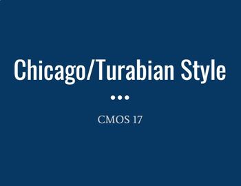 Preview of Chicago-Style (Turabian) Formating Checklist and PowerPoint