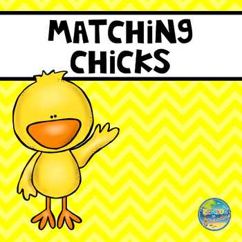Preview of Matching Chicks File Folder Game