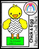 Chick Craft Pattern Activity - Easter Math Center - Kindergarten
