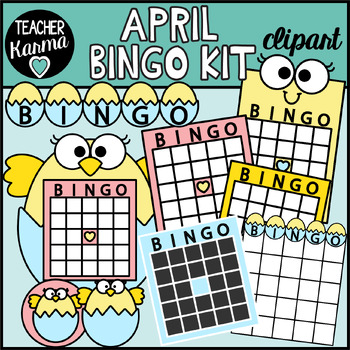 Preview of Chick & Egg BINGO Templates Kit for April & Spring BINGO Games for Easter
