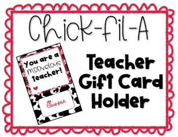 Chick-Fil-A Teacher Appreciation Gift