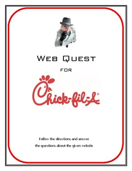 Preview of Chick-Fil-A Internet Hunt Web Quest