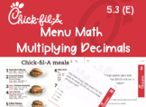 Chick-Fil-A Menu Multiplication Math