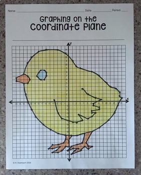 Chick - Graphing on the Coordinate Plane Mystery Picture by Bobby's TpT