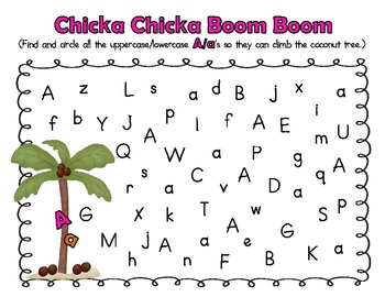 chicka chicka boom boom alphabet tree