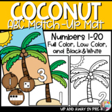 Coconut Tree - Preschool Counting Task Cards - Numbers 1-2