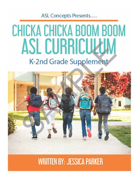 Preview of Chicka Chicka Boom Boom ASL Curriculum