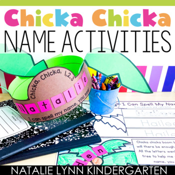 Preview of Chicka Chicka Boom Boom Activities EDITABLE Name Writing Practice + Hat