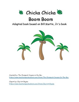 Preview of Chicka Chicka Boom Boom Adapted Book (Descriptors-Counting)