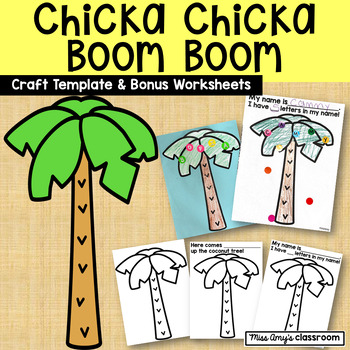 Preview of Chicka Chicka Boom Boom Craft, Letter learning and Name Learning