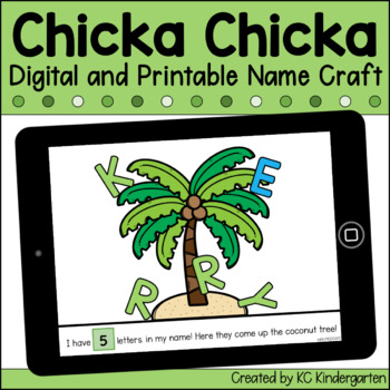 Preview of Chicka Chicka Boom Boom Digital Name Activity | Distance Learning
