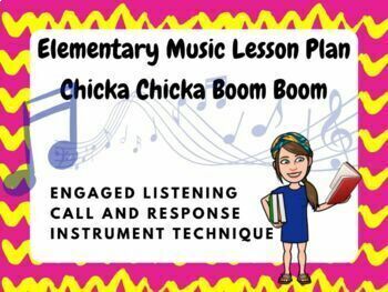 Preview of Chicka Chicka Boom Boom Elementary Music Lesson Plan for the SUB TUB