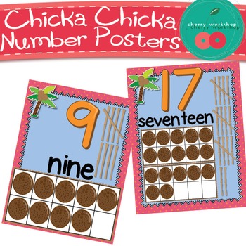 Preview of Chicka Chicka Boom Boom Inspired Numbers