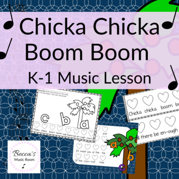 Preview of Chicka Chicka Boom Boom K-1 Music Lesson for beat, ta, and titi