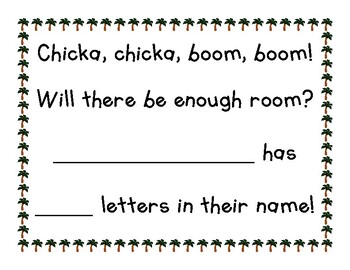 Preview of Chicka Chicka Boom Boom Letters in my Name Count