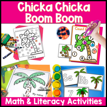 Preview of Chicka Chicka Boom Boom Math & Literacy Activities Book Companion Back to School