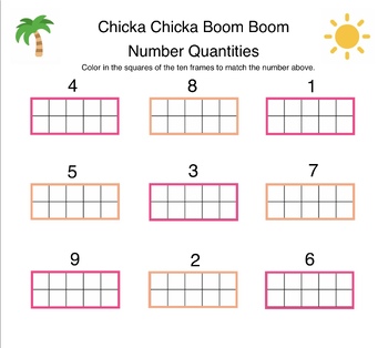 Preview of Chicka Chicka Boom Boom Number Quantities