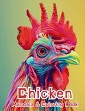 Chicken Coloring Book for Kids & Adults