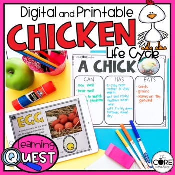 Preview of Chicken Life Cycle Independent Work - All About Chickens Activities