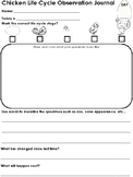 Chicken Life Cycle Observation Journal and Worksheets