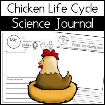 Preview of Chicken Life Cycle Science Journal Observation Pages {PK-1} FREE