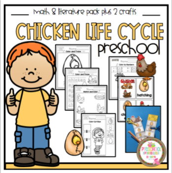 Preview of Chicken Life Cycle Math & Literature Plus 2 Crafts