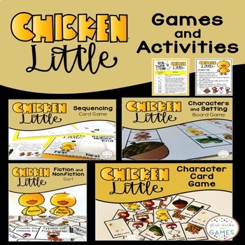 Preview of Chicken Little Games and Activities (Sequencing, Characters and More)