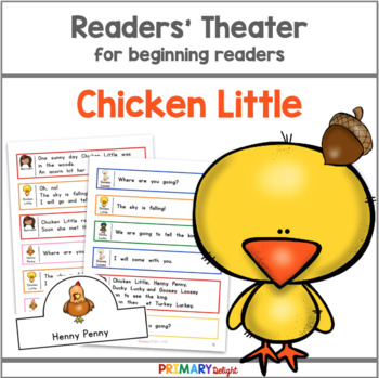 Preview of First Grade Readers Theater for Chicken Little (Henny Penny) Easy Play Script