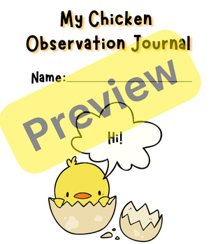 Preview of Chicken Observation Journal - Inquiry Based Learning