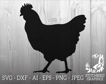 Download Chicken Silhouette Svg Dxf Instant Download Stitchbird Graphics Commercial Use
