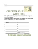 Chicken Soup with Rice-Calendar Book Response