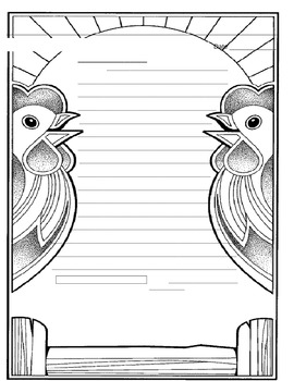 Preview of Chicken Themed Friendly Letter Template