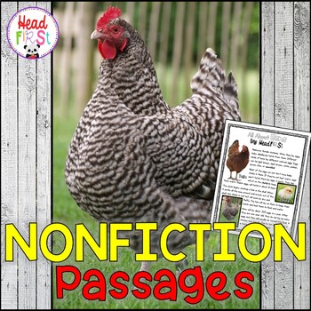 Preview of Chickens Passages with Comprehension Questions and Writing Activities NO PREP