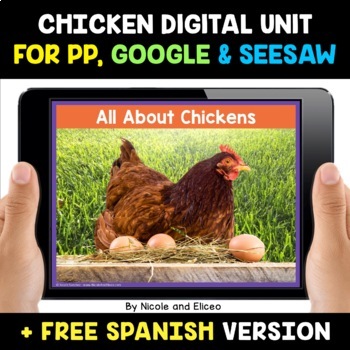 Preview of Chicken Life Cycle Activities for Google and Seesaw + FREE Spanish