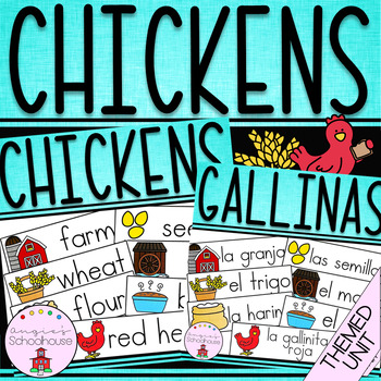 Preview of Chickens and The Little Red Hen - Gallinas y La gallinita roja